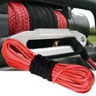 Red 1 4  X50  10000lbs Synthetic Winch Rope Line Recovery Cable For Atv Utv  ad