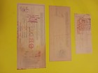 3 Vintage Checks - 1895  1896  1923 - Bundle  23