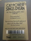 Cat Power Sings Bob Dylan The 1966 Royal Albert Hall Concert White Vinyl Poster