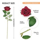Umisu 200 Artificial Silk Roses Burgundy 50cm Stems Wedding Decor