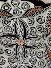 Etched Turkish Copper Plate Vintage Art Floral Design 7 5  Wall Hanging