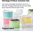 Tupperware Heritage Collection 8 Piece Food Storage Canister Set In Vintage Colo