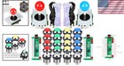 Complete 2 Player Arcade Gaming Kit  Joystick  Usb Encoder   Illuminated Buttons