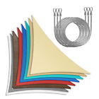 Colourtree Sun Shade Sail Triangle With Stainless Steel Metal Wire Cable Ropes 