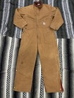 Carhartt Duck Quilt-lined Coveralls Insulated Workwear Winter Suit X01brn Usa