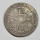 1673 Charles Ii Silver Crown Great Britain Large Size Original Patina Nice  m709