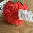 Target Tomato Decorative Pillow Red Green Plush Polyester 8x8x7 Novelty Kids