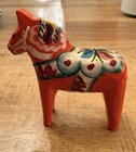  1 Vintage Nils Olsson Carved Wooden Red Dala Horse Akta Dalahemslojd Sweden 4 
