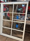36 X 28 Vintage Window Sash  Old 8 Pane  Frame 1970s Arts   Crafts