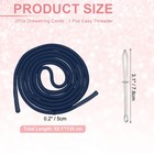 2pcs 53inch Drawstring Cords Hoodie String With Easy Threader  Navy Blue