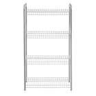 Parity Freestanding 4-tier Multipurpose Wire Shelving Unit  Satin Nickel