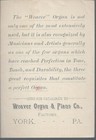 1882 Vintage Tri Cycle Original Weaver Organ   Piano Co  Advertising Trade Card