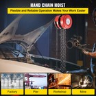 1 Ton Chain Hoist Manual Puller Block Fall Chain 8ft With Hook Red