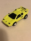 Tyco Ho Scale Slot Car - Fluorescent Yellow Lamborghini Countach - Runs - Aurora