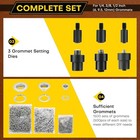 Heavy Duty Hand Press Eyelet Grommet Machine Punch Tool Kit     3 Size Dies