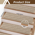 4 Pack Stair Treads Carpet Non Slip 28x9 Indoor Rug For Wood Steps Beige