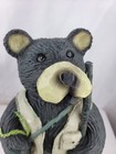 Black Bear Wear Vest Hunting Ducks Money Coin Bank Young s Inc