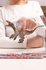Papo - Feathered Velociraptor - Realistic Figurine - 4 33 Inches  Multicolor 