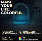 Toilet Light Motion Sensor 16 Colors Changing Led Glow Bowl Inside Toilet 2 Pack