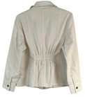 Joan Rivers Twill Cinch Back Blazer Jacket White Pm Button A682875 Women Dd750