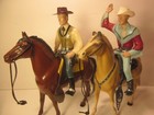 Vintage Hartland Western Hero s lot 2 roy Rogers   Wyatt Earp W horse 800 series