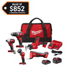 M18 18v Lithium-ion Cordless Combo Kit  5-tool  With  2  Batteries  Charger And