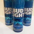 Lot Of 3 Empty Bud Light  folds Of Honor  Aluminum Bottles