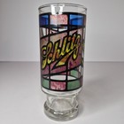 Vintage Anchor Hocking Stained Beer Glasses Set Of 6 1970s Pabst Schlitz Miller