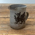 Tregaron Studio Pottery Stoneware Welsh Drag 4 5  Brown Speckled Matte