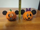 Disney Halloween Mickey   Minnie Jack O  Lantern Pumpkin Set Tea Light Holder 4 