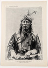 1891 Mandan Indian Fort Berthold - North Dakota  Native Americans Printed Photo