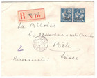 Levant France Po Abroad Turkey Cover  smyrne  Registered Switzerland 1913 Ma462