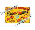 1963 Children Toy Cragstan Construction Vehicles Set Metal Tin Sign Tin