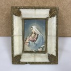 Vintage Lot Of 3 Religious Small Mini Pictures In Frames Hangings Plastic - Read