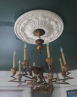 Antique Thunder Rods Lighting Grand Chandelier Wood Eagle Solid Metal Plaster