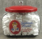Official Sunbeam Bread Glass Counter Snack Jar General Store Large Canister New