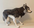Hansa Creation Life Size Timber Wolf Standing Plush Toy Realistic Conservation