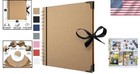 Personalized 60-page Memory Book - 8x8 Inch Kraft Scrapbook With Ribbon Closure