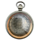 Antique 18 Size Illinois Coin Edge Pocket Watch Case Nickel Silver American