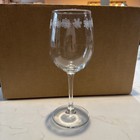 Set Of 12 Christmas holiday Wine Glasses With Etched Snowflakes
