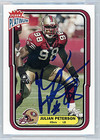 Julian Peterson Signed 2004 Fleer  59 Nfl Card Auto Beckett Slabbed Sf 49ers