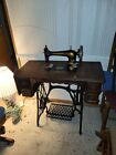 Antique Vintage 1893 Singer Sewing Machine With Foot Treadle     