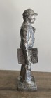 Ricker Pewter Figure Accountant With Ledger Signed 6    Tall 1984