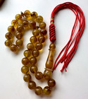 Natural Baltic Amber 15g  Islamic Prayer Rosary 9mm  33 Brown Color Beads Tasbih