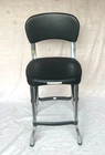 Cosco Bar Stool Black Vinyl Padded Chrome Metal Chair Vintage Retro - Nice 