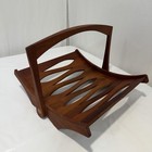Vintage Mid-century Modern Staved Teak Magazine Rack Jens Quistgaard For Dansk