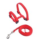 Cat Harness Leash Set Escape Proof Adjustable Nylon Halter For Kitten Pets