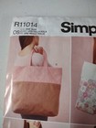 Simplicity Pattern Market Tote Sling Hand Bag Quilting Option Uncut New