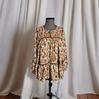 This   That Prairie Floral Holiday Babydoll Resort Wear Peasant Tunic Blouse Xl