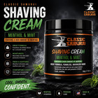 Menthol   Mint Shaving Cream 500ml  16 9 Fl Oz   Brushless   Foamless Shave Crea